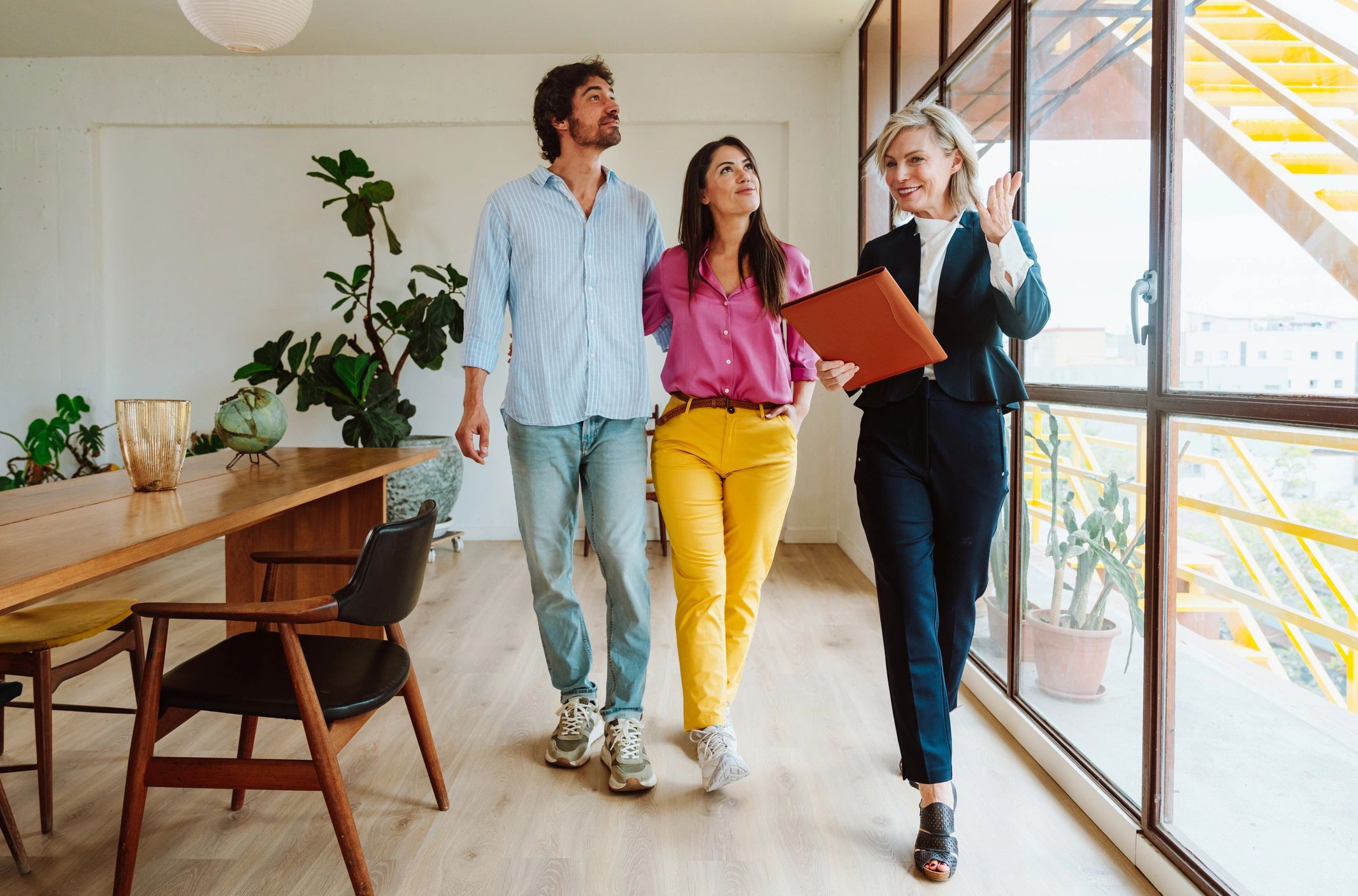 real estate agent with client