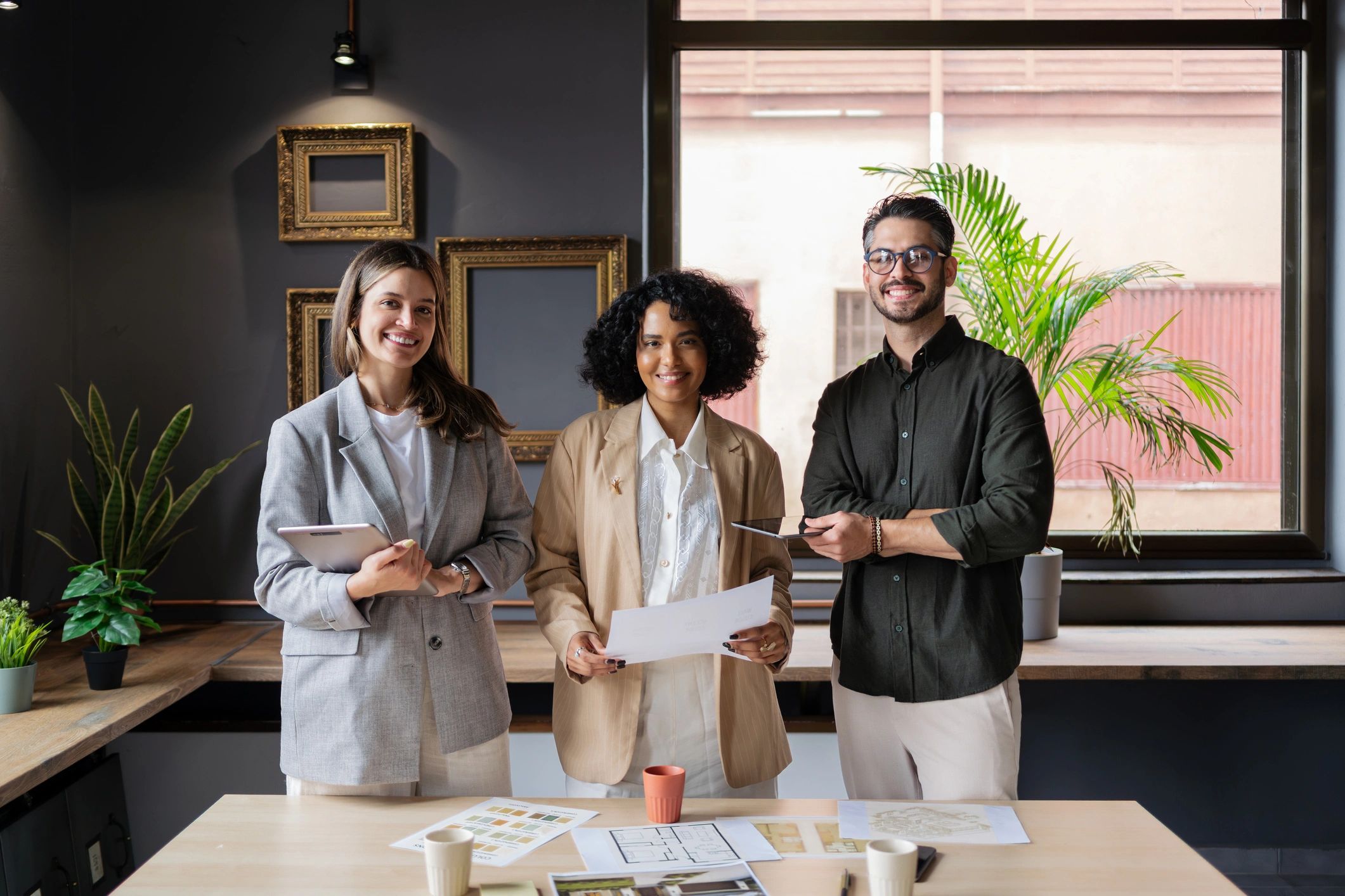 modern real estate office team