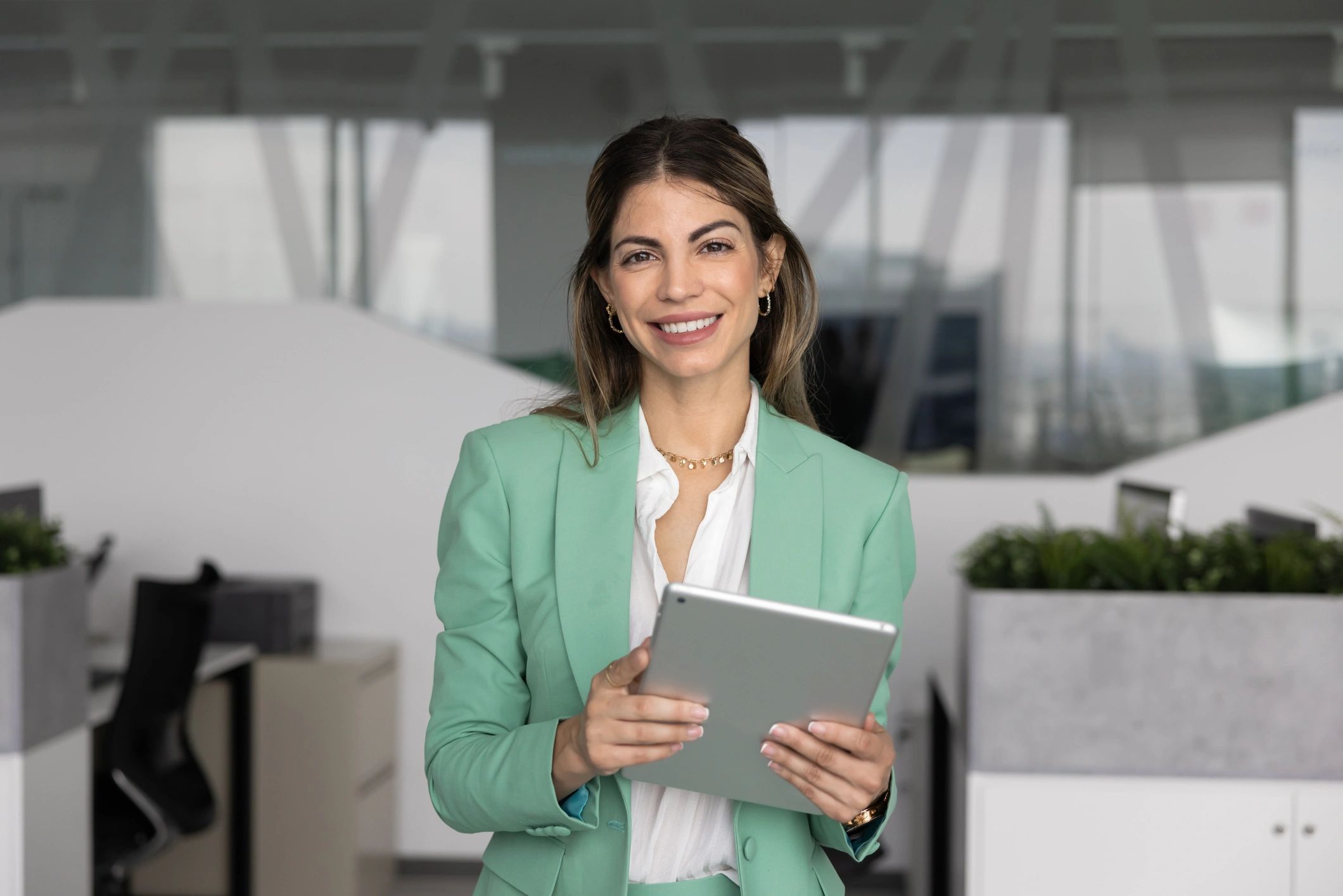 Modern real estate agent professional